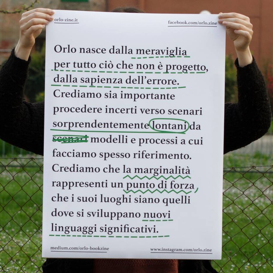 manifesto orlo di mariangela savoia, graphic designer indipendente